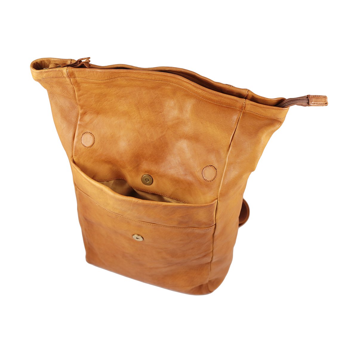Backpack in genuine leather