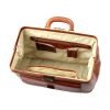 Cognac leather doctor bag with pocket