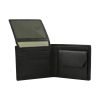 Black leather wallet with coin purse