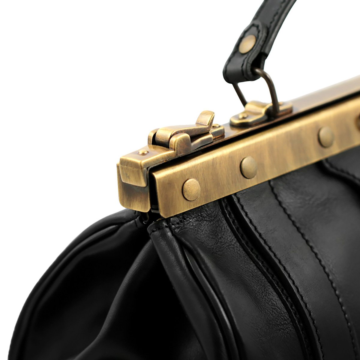 Metal bar of the doctor's leather bag