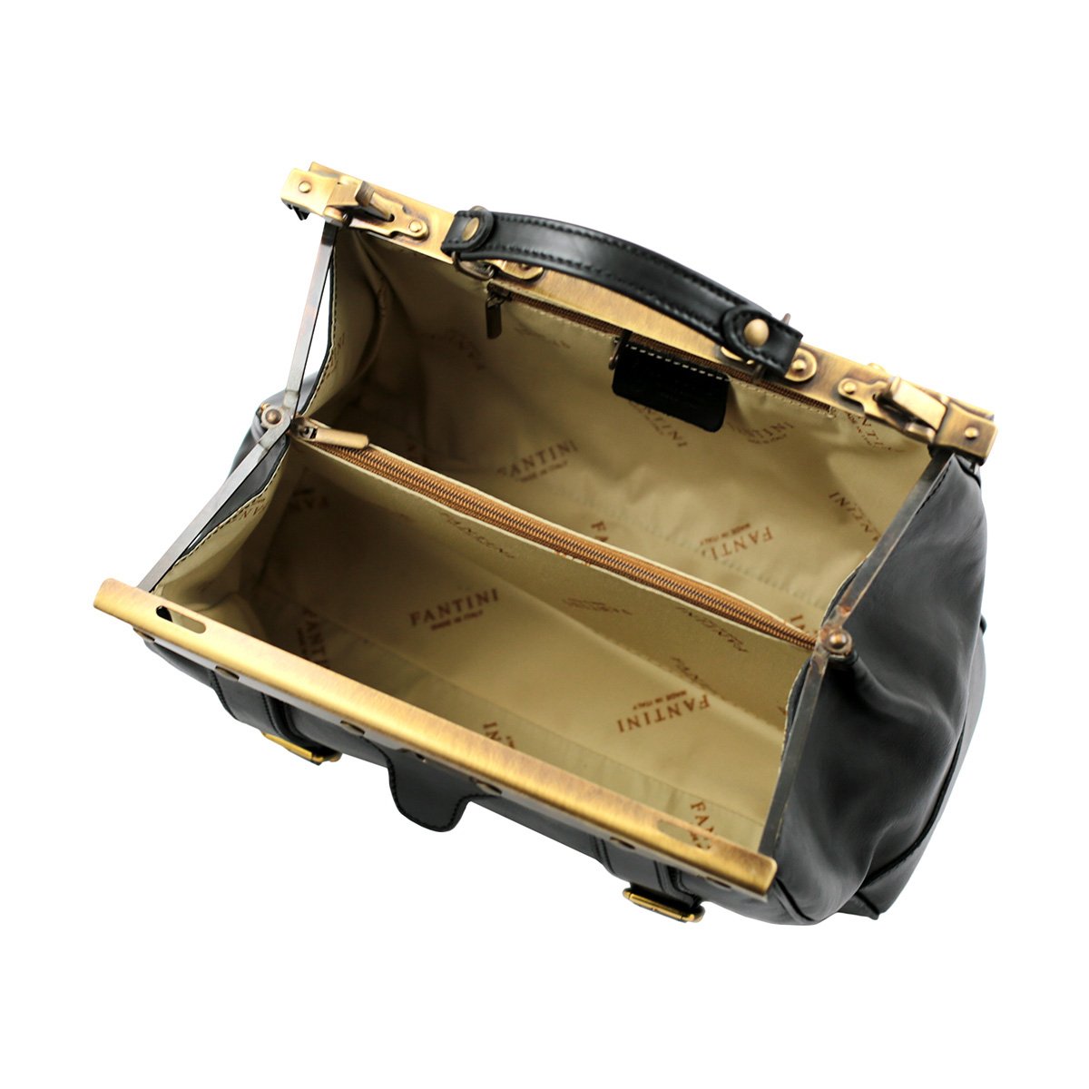 Black doctor's bag with lined interior