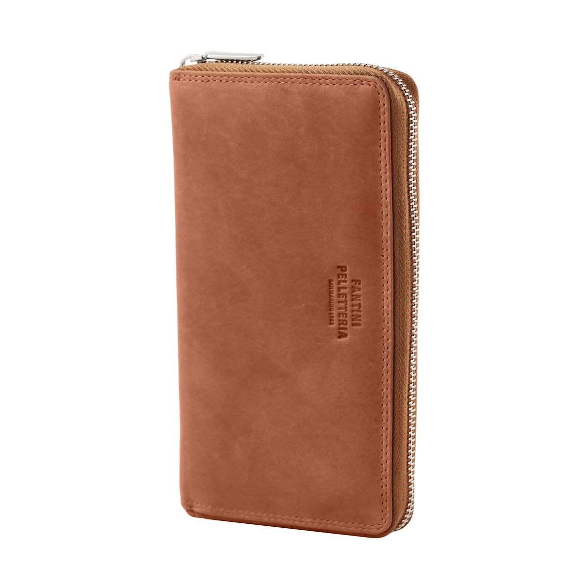 Wallet in natural and handcrafted leather