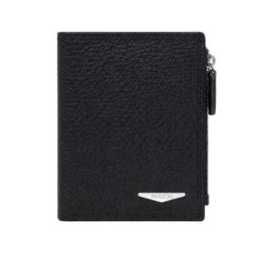 Authentic hammered black leather purse