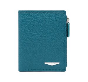 Genuine womens wallet made of hammered leather
