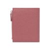 Genuine pink wallet made from hammered leather