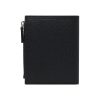 Leather wallet back for women in black hammered finish