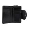 Womens wallet lining - artisan-crafted from real natural black leather